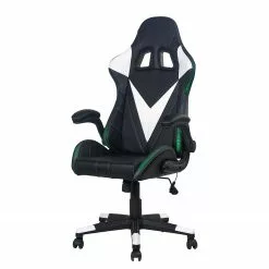 Furnitive Gaming Chair Craig LED - Kunstleder - Schwarz / Weiß