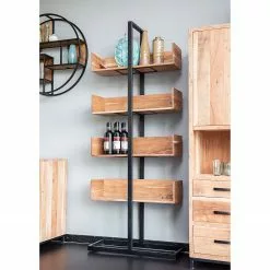 Red Living Regal Toome II - Akazie massiv / Metall - Akazie / Schwarz -Büromöbel Verkäufe 1000211445 200504 13494000161 MOOD DETAILS P000000001000211445 mood