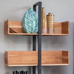 Red Living Regal Toome II - Akazie massiv / Metall - Akazie / Schwarz -Büromöbel Verkäufe 1000211445 200504 13494000162 DETAILS P000000001000211445