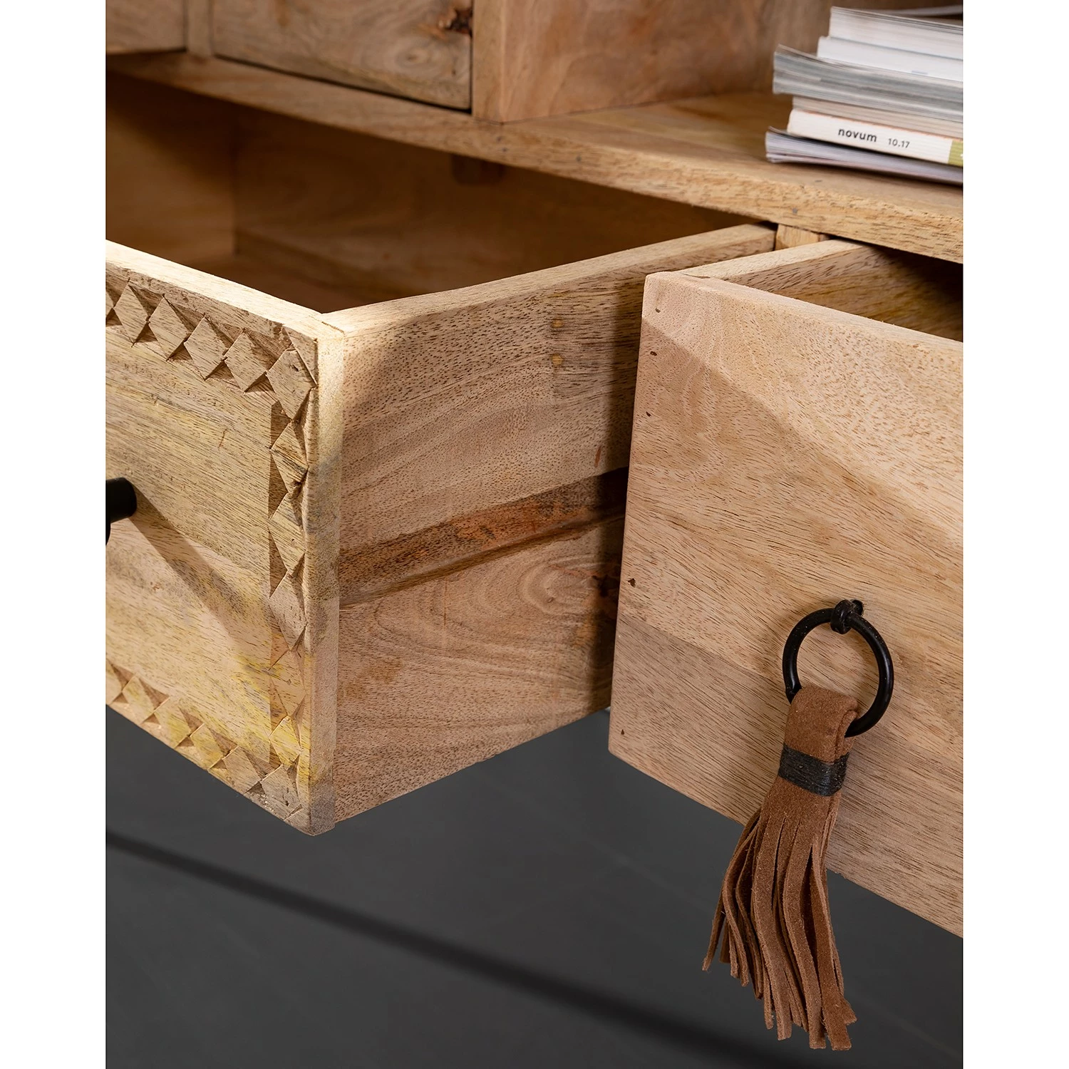 Red Living Sideboard Latta - Mango massiv / Metall - Mango / Schwarz 9 Red Living Sideboard Latta - Mango massiv / Metall - Mango / Schwarz – Bild 7