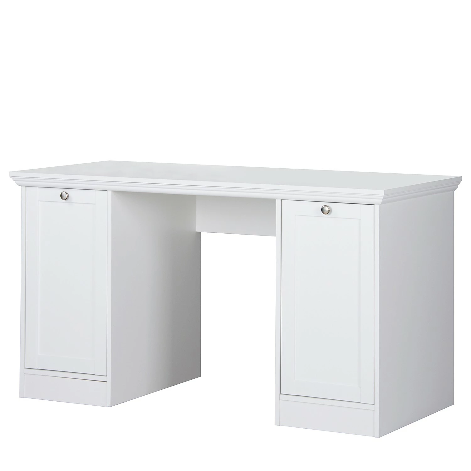 Norrwood Schreibtisch Woodland - Matt Weiß / Antiksilber 3 Norrwood Schreibtisch Woodland - Matt Weiß / Antiksilber