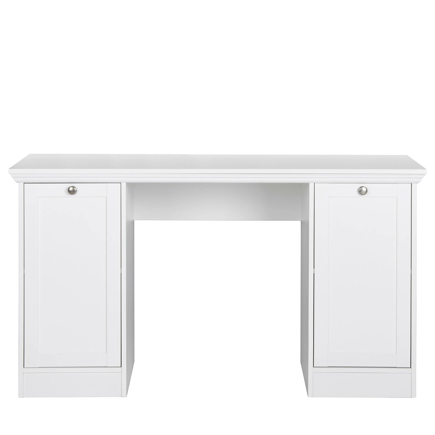 Norrwood Schreibtisch Woodland - Matt Weiß / Antiksilber 6 Norrwood Schreibtisch Woodland - Matt Weiß / Antiksilber – Bild 4