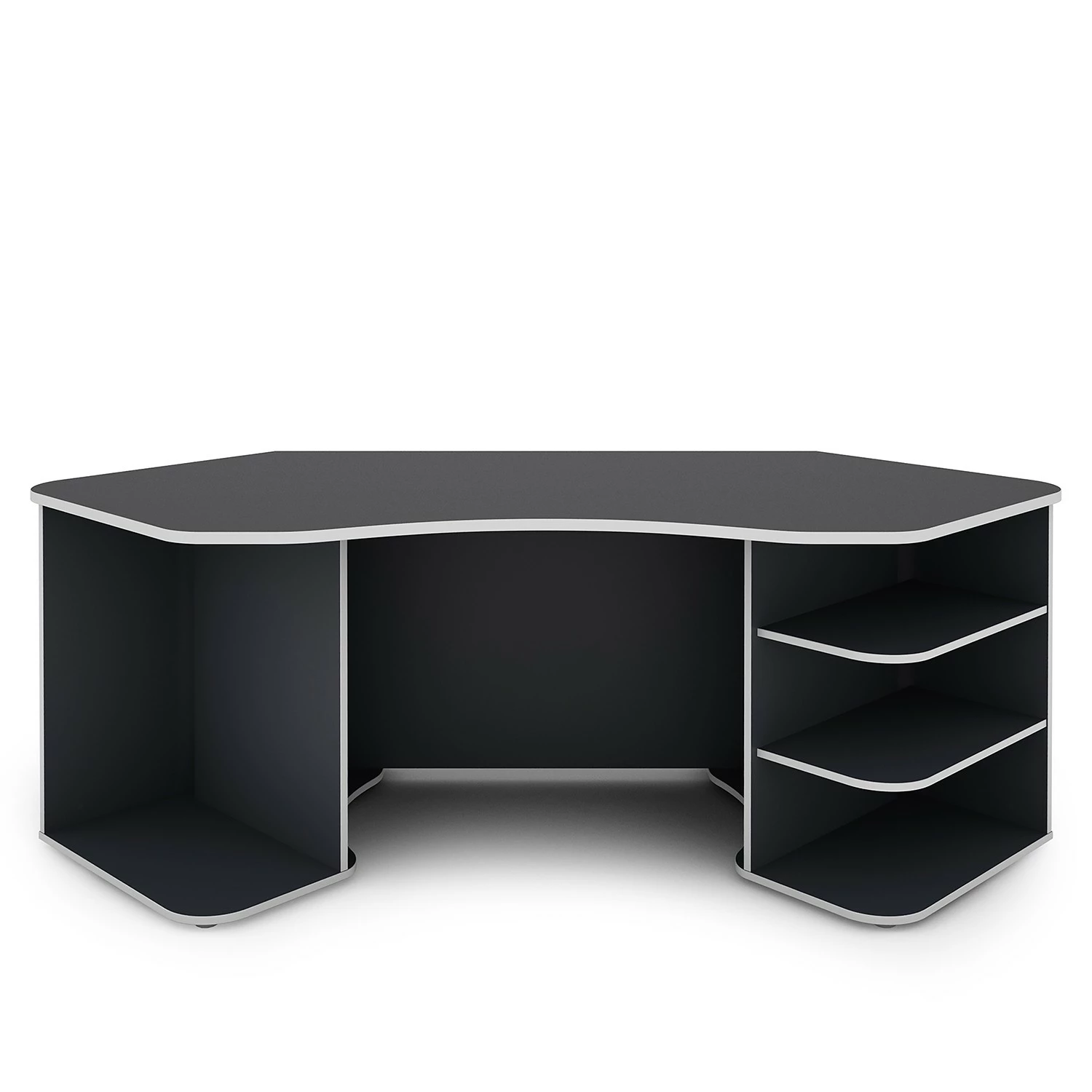 Furnitive Eckschreibtisch Crosswoods - Anthrazit / Weiß 5 Furnitive Eckschreibtisch Crosswoods - Anthrazit / Weiß – Bild 3