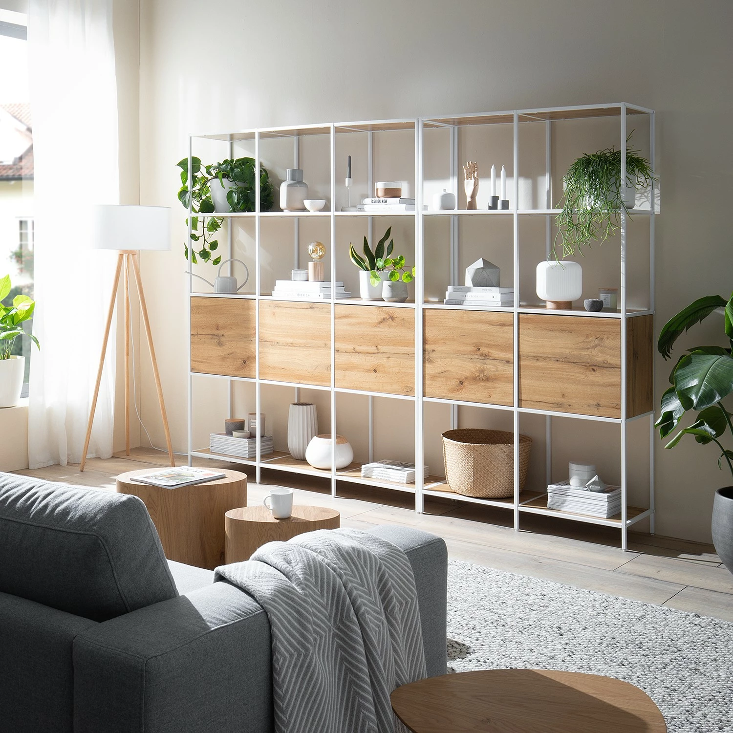 Fredriks Regal Meon III - Eiche Dekor - Breite: 101 cm 5 Fredriks Regal Meon III - Eiche Dekor - Breite: 101 cm – Bild 3