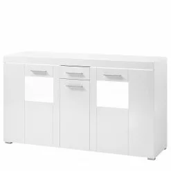 Loftscape Sideboard Cely - Hochglanz Weiß / Matt Weiß