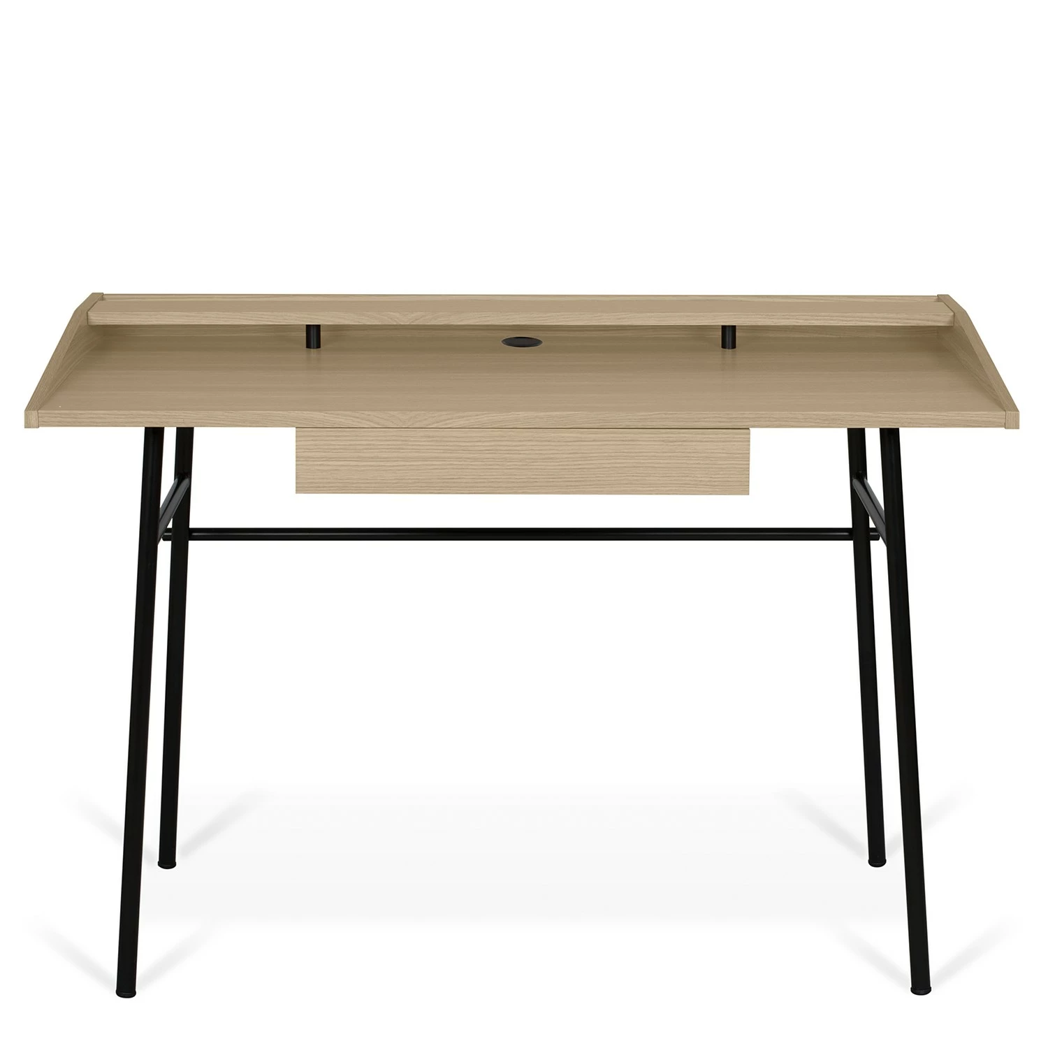 Temahome Schreibtisch Ply II - Eiche teilmassiv / Metall - Eiche Hell / Schwarz 7 Temahome Schreibtisch Ply II - Eiche teilmassiv / Metall - Eiche Hell / Schwarz – Bild 5