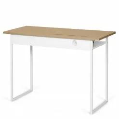 Temahome Schreibtisch Bristol - Eiche teilmassiv / Metall - Eiche / Weiß -Büromöbel Verkäufe 1000214020 200527 06045400049 DETAILS P000000001000214020