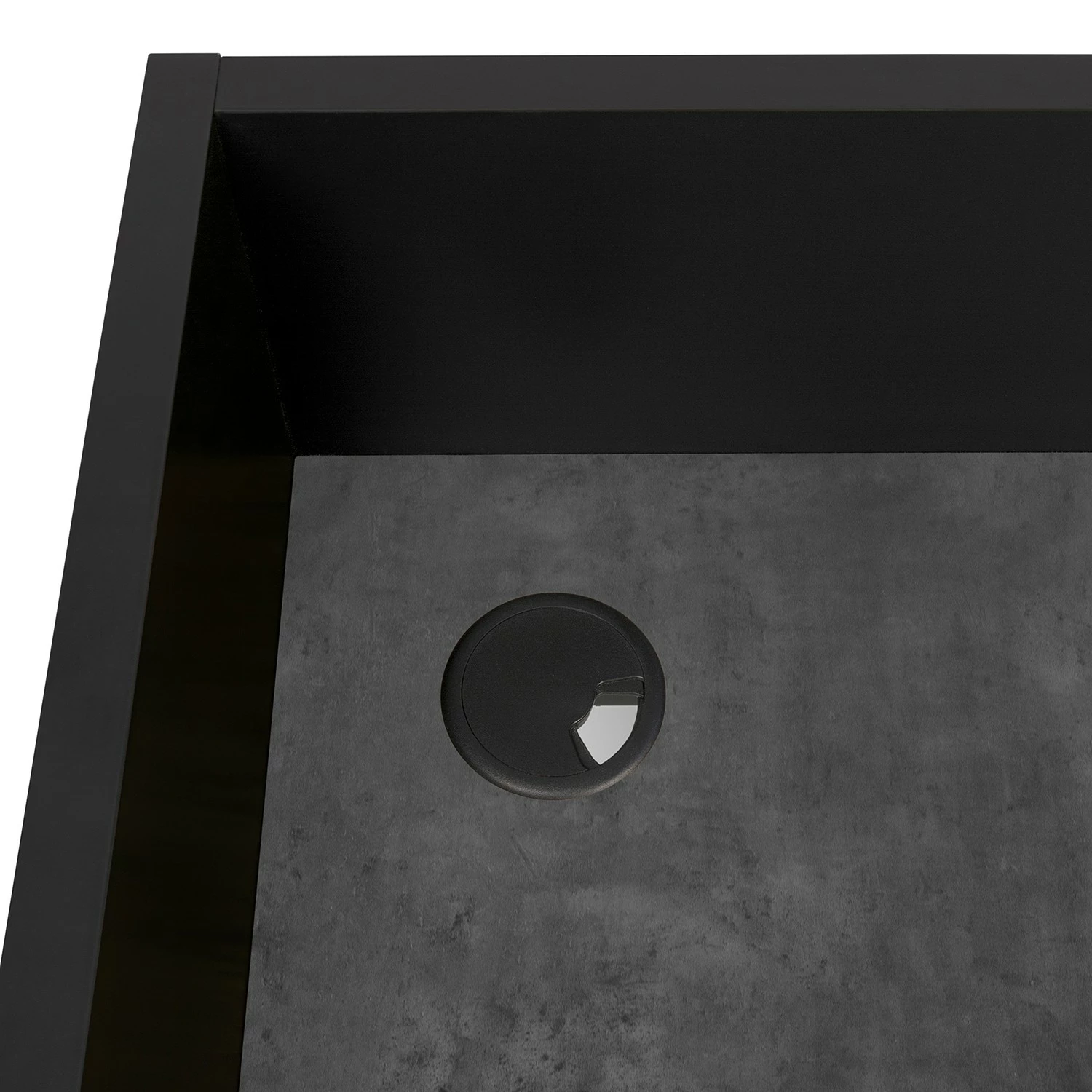 Temahome Schreibtisch Volga - Metall - Beton Dekor Schwarz / Schwarz 8 Temahome Schreibtisch Volga - Metall - Beton Dekor Schwarz / Schwarz – Bild 6