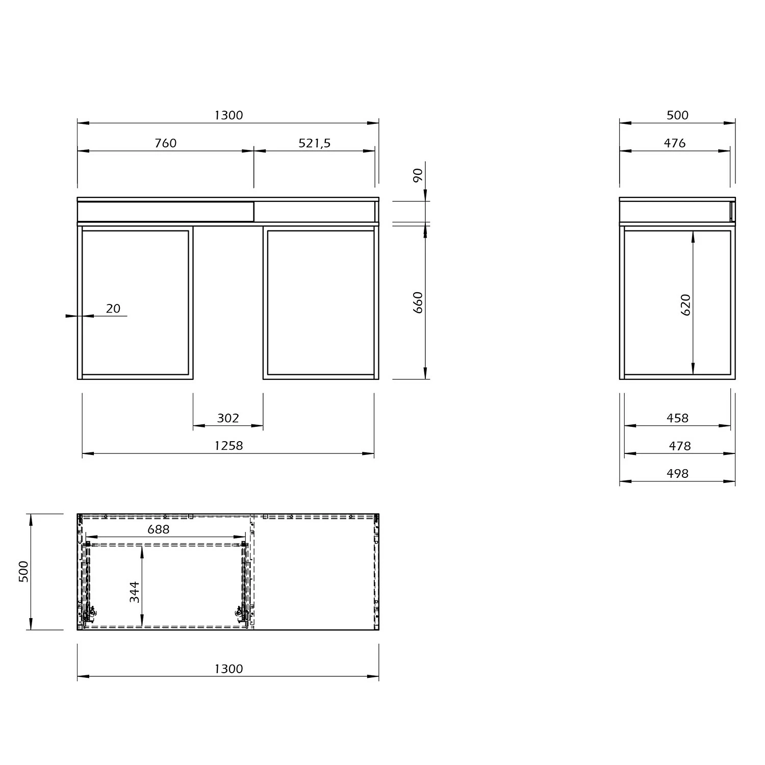 Temahome Schreibtisch City - Nussbaum / Schwarz 11 Temahome Schreibtisch City - Nussbaum / Schwarz – Bild 9