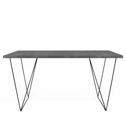 Temahome Schreibtisch Hueva I - Beton Dekor / Schwarz -Büromöbel Verkäufe 1000214066 200527 06062000156 DETAILS P000000001000214066