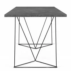 Temahome Schreibtisch Hueva I - Beton Dekor / Schwarz -Büromöbel Verkäufe 1000214066 200527 06062100157 DETAILS P000000001000214066