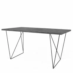 Temahome Schreibtisch Hueva I - Beton Dekor / Schwarz -Büromöbel Verkäufe 1000214066 200527 06062200158 DETAILS P000000001000214066