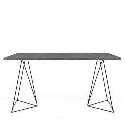 Temahome Schreibtisch Hueva I - Beton Dekor / Schwarz -Büromöbel Verkäufe 1000214066 200527 06062400160 DETAILS P000000001000214066