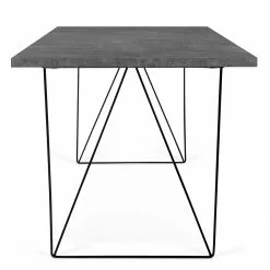 Temahome Schreibtisch Hueva I - Beton Dekor / Schwarz -Büromöbel Verkäufe 1000214066 200527 06062500161 DETAILS P000000001000214066