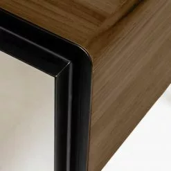 Furnitive Schreibtisch Newlin - Walnuss teilmassiv / Metall - Walnuss / Schwarz -Büromöbel Verkäufe 1000214317 200609 07301400011 DETAILS P000000001000214317