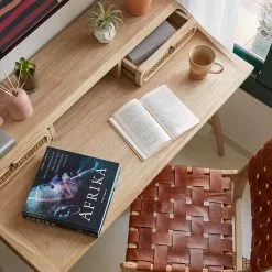 Furnitive Schreibtisch Nobhill - Mindi massiv / Rattan - Mindiholz / Wiener Geflecht -Büromöbel Verkäufe 1000214325 200609 07304700048 MOOD DETAILS P000000001000214325 mood