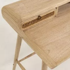 Furnitive Schreibtisch Nobhill - Mindi massiv / Rattan - Mindiholz / Wiener Geflecht -Büromöbel Verkäufe 1000214325 200609 07305000052 DETAILS P000000001000214325