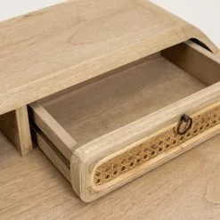 Furnitive Schreibtisch Nobhill - Mindi massiv / Rattan - Mindiholz / Wiener Geflecht -Büromöbel Verkäufe 1000214325 200609 07305100053 DETAILS P000000001000214325