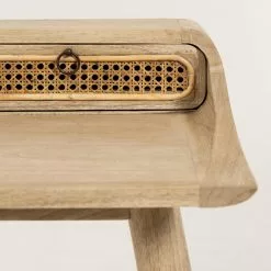 Furnitive Schreibtisch Nobhill - Mindi massiv / Rattan - Mindiholz / Wiener Geflecht -Büromöbel Verkäufe 1000214325 200609 07305200055 DETAILS P000000001000214325