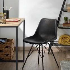 Furnitive Schreibtisch Tafton - Metall - Naturholz Dekor / Schwarz -Büromöbel Verkäufe 1000214326 200609 07305800061 MOOD DETAILS P000000001000214326 mood