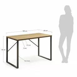 Furnitive Schreibtisch Tafton - Metall - Naturholz Dekor / Schwarz -Büromöbel Verkäufe 1000214326 200609 07310100065 SKETCH DETAILS P000000001000214326 sketch
