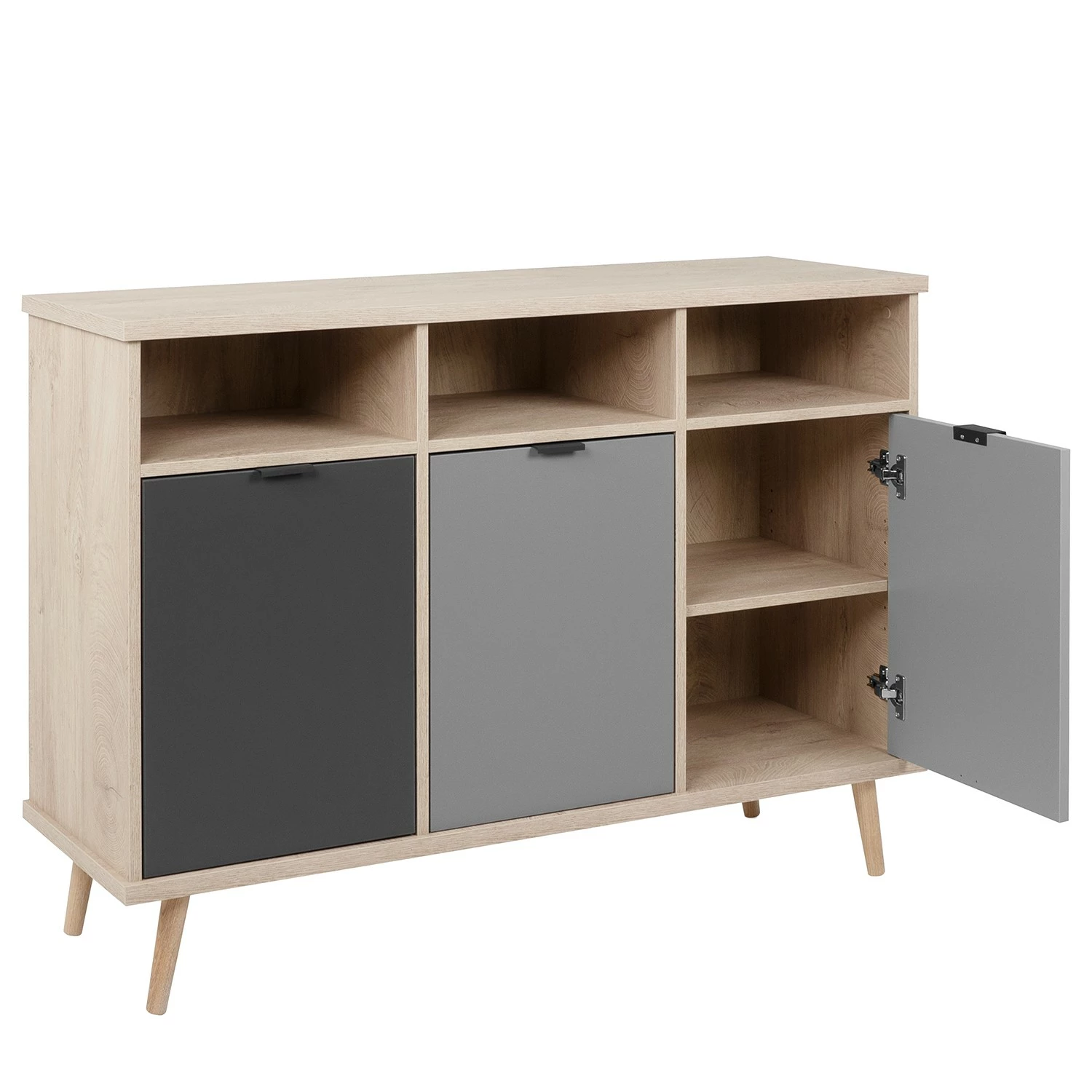 Mørteens Sideboard Elysian - Grau / Eiche Dekor 10 Mørteens Sideboard Elysian - Grau / Eiche Dekor – Bild 8