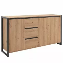 Red Living Sideboard Denville - Eiche Artisan Dekor / Anthrazit