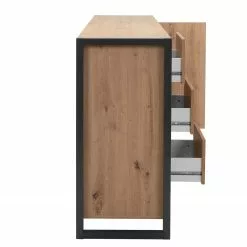 Red Living Sideboard Denville - Eiche Artisan Dekor / Anthrazit -Büromöbel Verkäufe 1000214505 200608 14181100156 DETAILS P000000001000214505