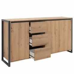 Red Living Sideboard Denville - Eiche Artisan Dekor / Anthrazit -Büromöbel Verkäufe 1000214505 200608 14181500160 DETAILS P000000001000214505