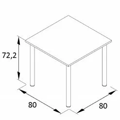 Furnitive Esstisch Cookley - Metall - Lichtgrau / Matt Silbergrau 6 Furnitive Esstisch Cookley - Metall - Lichtgrau / Matt Silbergrau -Büromöbel Verkäufe 1000214823 200608 06114000022 SKETCH DETAILS P000000001000214823 sketch