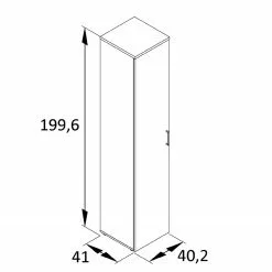 Furnitive Aktenschrank Cookley III - Anthrazit -Büromöbel Verkäufe 1000214833 200608 06121300058 SKETCH DETAILS P000000001000214833 sketch