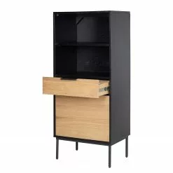 Studio Copenhagen Regal Xavi - Echtholzfurnier / Metall - Eiche / Eiche Schwarz -Büromöbel Verkäufe 1000218026 220107 12570000076 DETAILS P000000001000218026