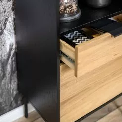 Studio Copenhagen Regal Xavi - Echtholzfurnier / Metall - Eiche / Eiche Schwarz -Büromöbel Verkäufe 1000218026 220107 12570100096 DETAILS P000000001000218026