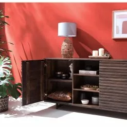 Studio Copenhagen Sideboard Kirley III - Akazie massiv - Akazie Dunkel -Büromöbel Verkäufe 1000218057 210420 08100400005 DETAILS P000000001000218057