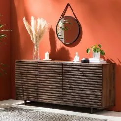 Studio Copenhagen Sideboard Kirley I - Akazie massiv - Akazie Dunkel -Büromöbel Verkäufe 1000218062 210608 14180000013 MOOD DETAILS P000000001000218062 mood