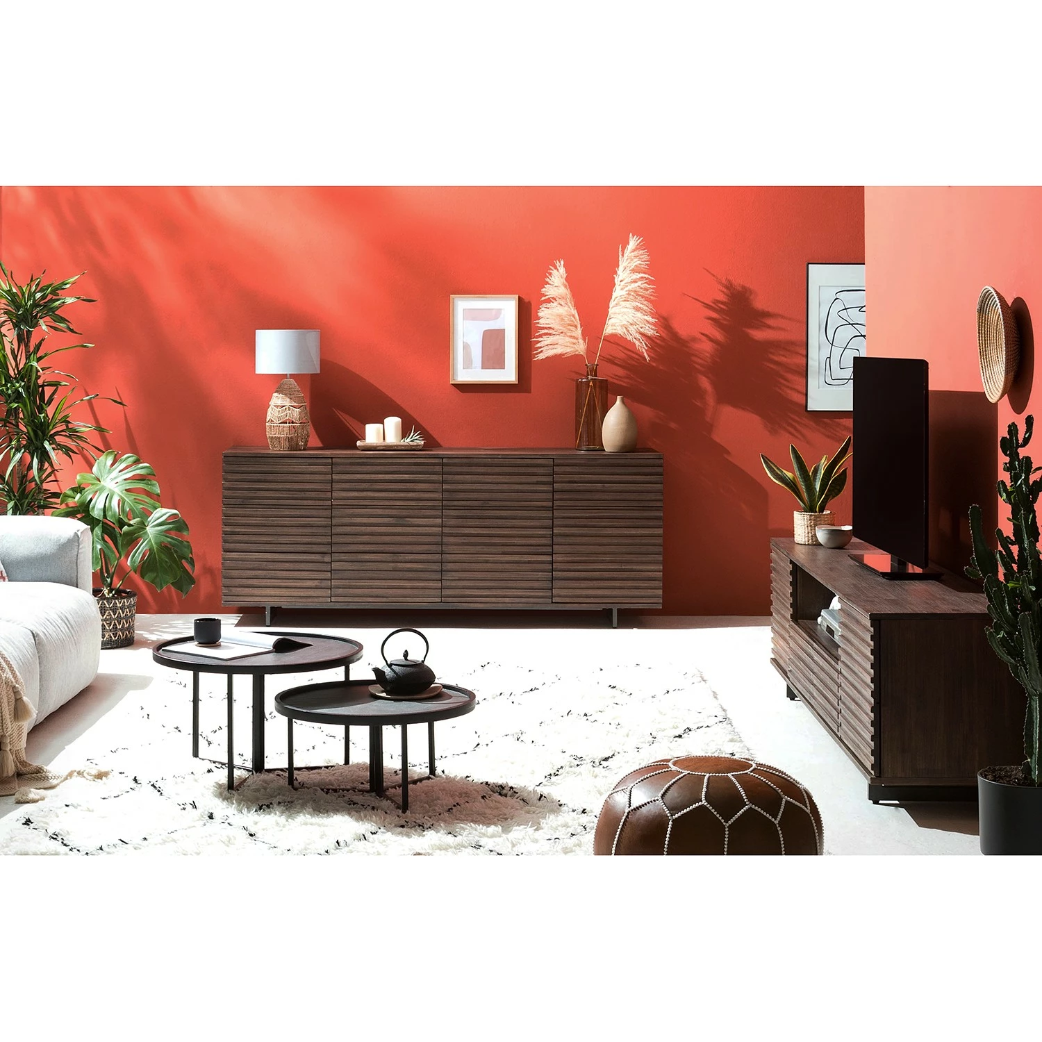 Studio Copenhagen Sideboard Kirley II - Akazie massiv - Akazie Dunkel 4 Studio Copenhagen Sideboard Kirley II - Akazie massiv - Akazie Dunkel – Bild 2