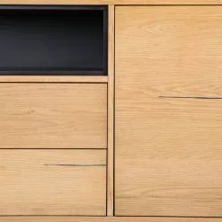 Studio Copenhagen Sideboard Flox II - Echtholzfurnier / Metall - Eiche / Schwarz -Büromöbel Verkäufe 1000218135 210901 08134800024 DETAILS P000000001000218135 1