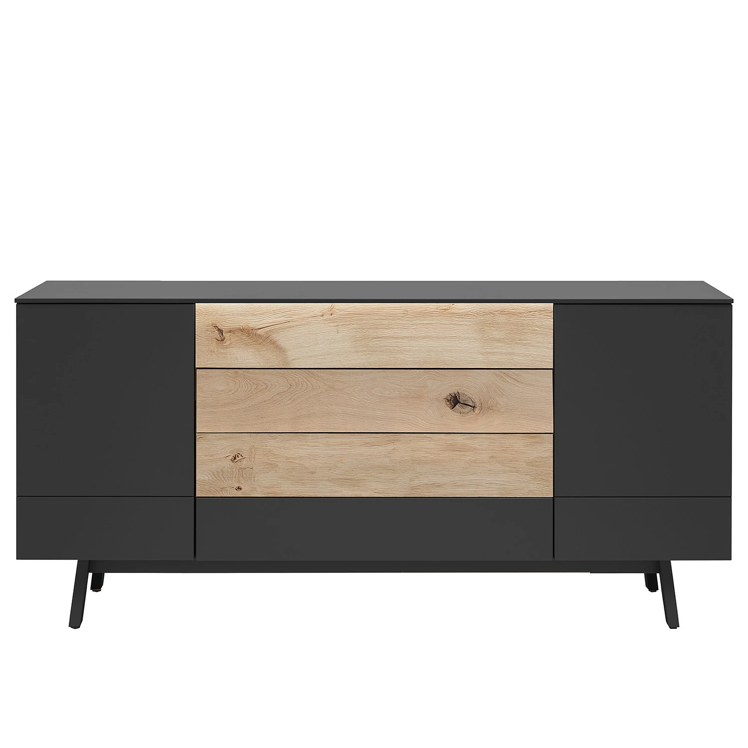 GWINNER Sideboard Misano - Anthrazit / Wildeiche - Ohne Beleuchtung 3 GWINNER Sideboard Misano - Anthrazit / Wildeiche - Ohne Beleuchtung