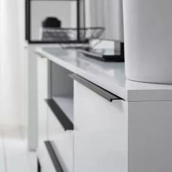 Fredriks Sideboard White Hall I - Matt Weiß / Schwarz -Büromöbel Verkäufe 1000218366 210316 08060100008 DETAILS P000000001000218366