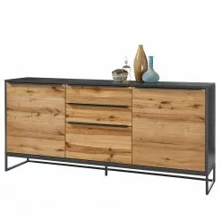 Red Living Sideboard Barview I - Echtholzfurnier - Eiche / Anthrazit -Büromöbel Verkäufe 1000218372 201118 06053400027 DETAILS P000000001000218372