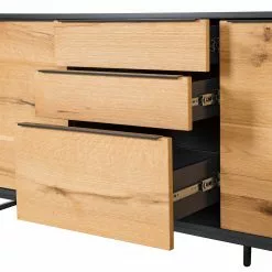 Red Living Sideboard Barview I - Echtholzfurnier - Eiche / Anthrazit -Büromöbel Verkäufe 1000218372 210420 14110100005 DETAILS P000000001000218372