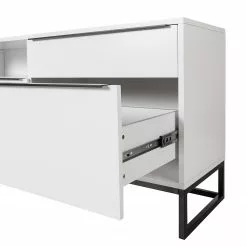 Fredriks Lowboard White Hall II - Matt Weiß / Schwarz -Büromöbel Verkäufe 1000218377 210311 10581700020 DETAILS P000000001000218377