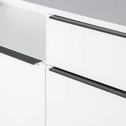 Fredriks Lowboard White Hall II - Matt Weiß / Schwarz -Büromöbel Verkäufe 1000218377 210311 10581800021 DETAILS P000000001000218377