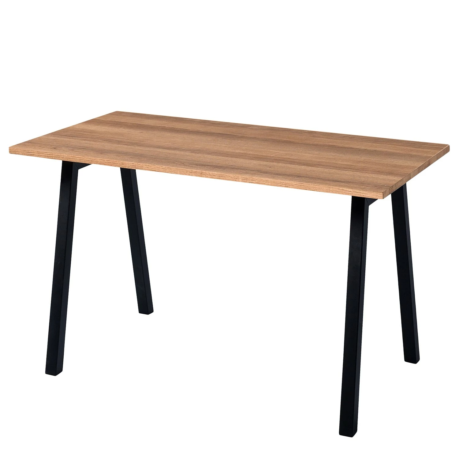 Furnitive Schreibtisch Lubok - Metall - Eiche Dunkel Dekor / Schwarz 3 Furnitive Schreibtisch Lubok - Metall - Eiche Dunkel Dekor / Schwarz