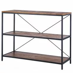 Ars manufacti Regal Grasby - Altholz Pinie / Metall - Pinie Dunkel / Schwarz