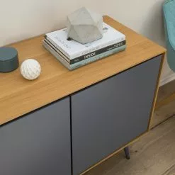 Studio Copenhagen Sideboard Danica - Echtholzfurnier - Matt Dunkelgrau / Esche -Büromöbel Verkäufe 1000220479 201113 13035100052 DETAILS P000000001000220479