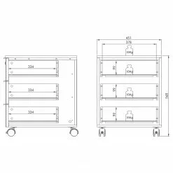 Maja Möbel Rollcontainer Trendo - Matt Weiß -Büromöbel Verkäufe 1000220598 200824 06312500084 SKETCH DETAILS P000000001000220598 sketch