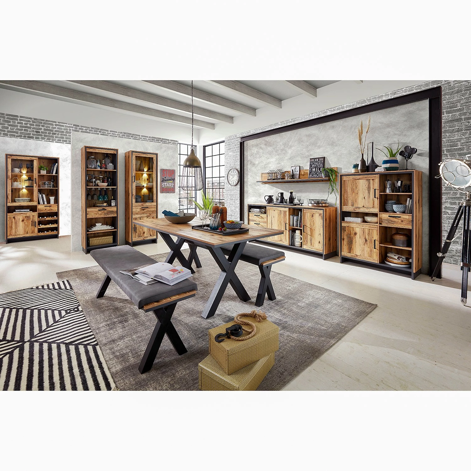 Ridgevalley Sideboard Priay - Lärche Dekor / Graphit 6 Ridgevalley Sideboard Priay - Lärche Dekor / Graphit – Bild 4