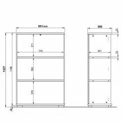 Germania Aktenregal GW-Profi 2.0 - Graphit - Höhe: 123 cm -Büromöbel Verkäufe 1000222850 200821 11190000007 SKETCH DETAILS P000000001000222850 sketch