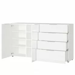 Germania Sideboard Oakland II - Glas - Weiß -Büromöbel Verkäufe 1000223281 200826 06235800038 DETAILS P000000001000223281